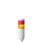 Patlite Europe GMBH - Colonne blanche, 2 étages rouge orange, 24VDC, 60mm, noix M30, M12-4 broches