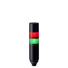 Patlite Europe GMBH - Colonne noire, 2 étages RG, 24VDC, 60mm, noix M30, M12-5 broches, buzzer