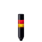 Patlite Europe GMBH - Colonne noir, 2 étages RY, 24VDC, 60mm, noix M30, M12-5 broches, buzzer