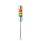 Patlite Europe GMBH - Colonne grise, 3 étages RYG, 24VDC, 60mm, tube et pied circulaire, câble, buzzer