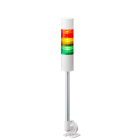 Patlite Europe GMBH - Colonne blanche, 3 étages RYG, 24V DC, 60mm, tube et pied pliant, buzzer, IP65