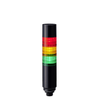 Patlite Europe GMBH - Colonne noire, 3 étages RYG, 24VDC, 60mm, noix M30, M12-5 broches, buzzer