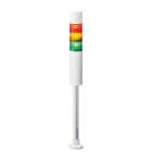 Patlite Europe GMBH - Colonne blanche, 3 étages RYG, 100-240VAC, 60mm, tube et pied circulaire, buzzer