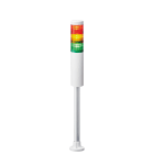 Patlite Europe GMBH - Colonne blanche, 3 étages RYG, 100-240VAC, 60mm, tube et pied circulaire