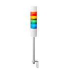 Patlite Europe GMBH - Colonne blanche, 4 étages RYGB, 24V DC, 60mm, tube et équerre, câble, buzzer