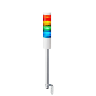 Patlite Europe GMBH - Colonne lumineuse, blanc, 4 étages RYGB, 24VDC, 60mm, tube et équerre, câble