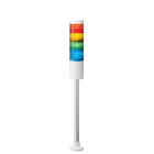 Patlite Europe GMBH - Colonne blanche, 4 étages RYGB, 24V DC, 60mm, tube et pied circulaire