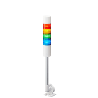 Patlite Europe GMBH - Colonne blanche, 4 étages RYGB, 24V DC, 60mm, tube et pied pliant, buzzer, IP65