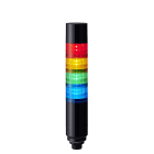 Patlite Europe GMBH - Colonne noire, 4 étages RYGB, 24VDC, 60mm, noix M30, M12-8 broches, buzzer