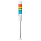 Patlite Europe GMBH - Colonne blanche, 5 étages RYGBC, 24V DC, 60mm, tube et pied circulaire, buzzer
