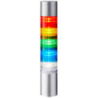 Patlite Europe GMBH - Colonne grise, 5 étages RYGBC, 24V DC, 60mm, montage direct 3 vis, câble, buzzer