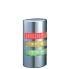 Patlite Europe GMBH - Colonne murale, 3 étages RYG, plaqué chrome, 24VDC-AC, montage direct, câble