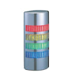 Patlite Europe GMBH - Colonne murale, 4 étages RYGB, plaqué chrome, 24VDC-AC, montage direct, câble