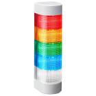 Patlite Europe GMBH - Colonne blanche, 5 étages RYGBC, 24V DC, montage mural, câble, avec buzzer, IP54