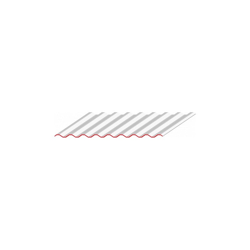 Bacacier - Bande de rive 75/100 prélaquée (30x1300x234) RAL8012 (Rouge Tuiles)