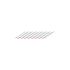 Bacacier - Bande de rive 75/100 prélaquée (30x1300x234) RAL8012 (Rouge Tuiles)