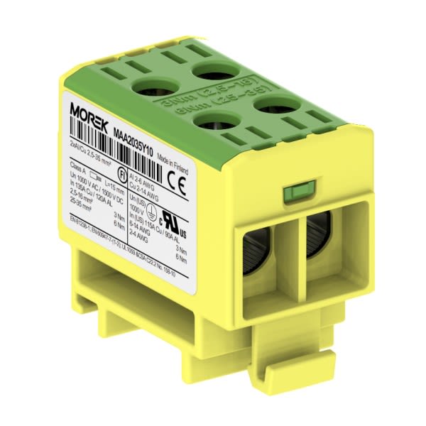 Morek - OTL35-2 jaune/vert 2xAl/Cu 2,5-35mm² 1500V  jonction