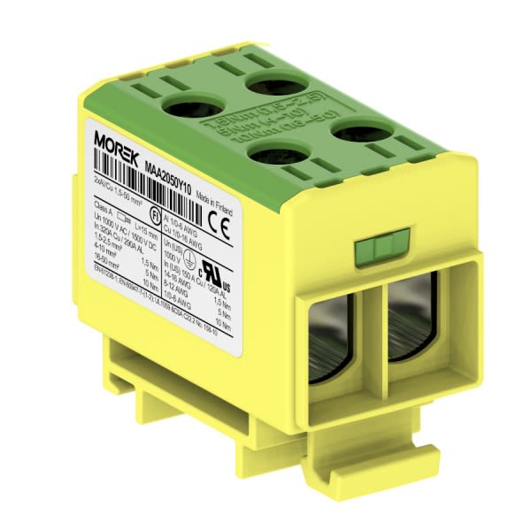 Morek - OTL50-2 jaune/vert 2xAl/Cu 1,5-50mm² 1500V  jonction