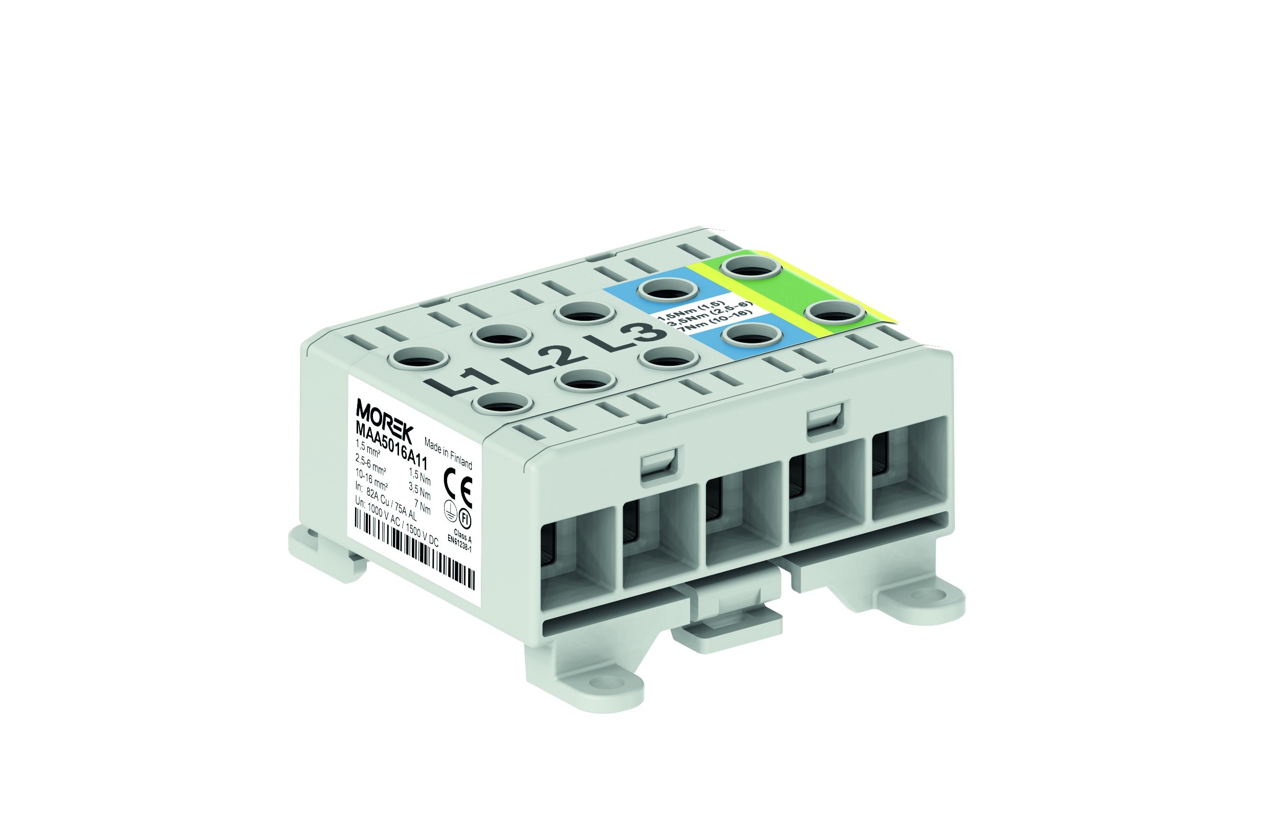 Morek - OTL16-5x gr/bl/jne 5x1xAl/Cu 1,5-16mm² 1500V OTL DIN/VIS