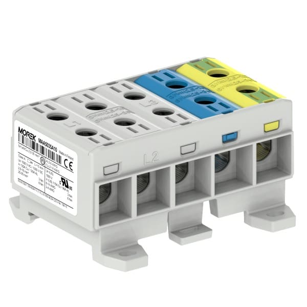 Morek - OTL35-5x gris,bleu,jaune/vert 5x1xAl/Cu 2,5-35mm² 1500V OTL DIN/VIS