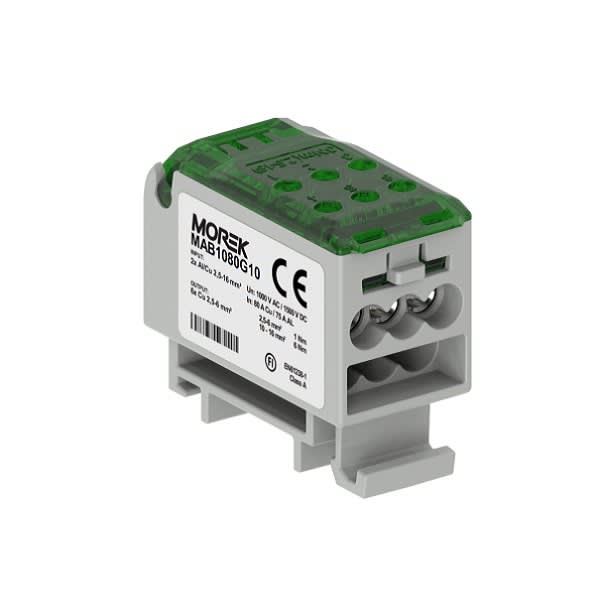 Morek - OJL80A green in 2xAl/Cu 2.5x16mm² out 6xCu 2.5x6mm² distribution