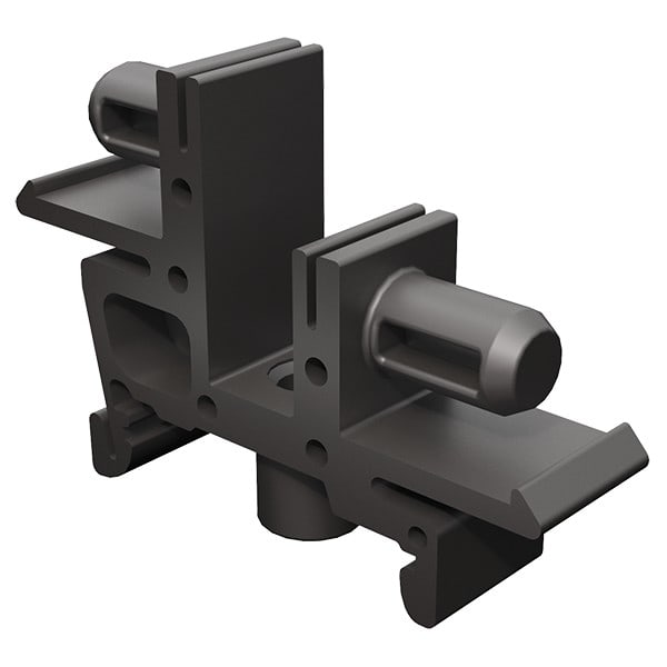 Morek - BB4 noir, adaptateur rail DIN pour barre laiton 35 mm2