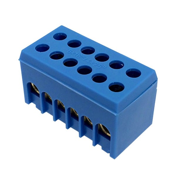 Morek - N6H-2 bleu 2p 8x16mm² IP20 Bornier