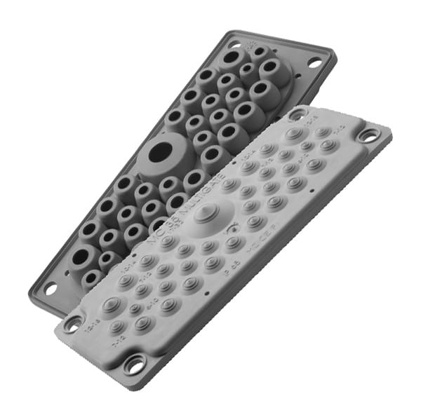 Morek - MC 35 plaque passe-câbles IP65 Ral 7035 (single packed with pins)