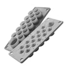 Morek - MC16 IP54 RAL 7035 plaque passe-câbles gris (avec chevilles)