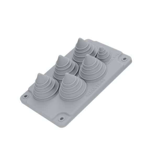 Morek - MC 5/1 plaque passe-câbles Solar gris clair UL94 V-0