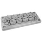 Morek - RMC17 IP65 RAL 7035 plaque passe-câbles gris V0