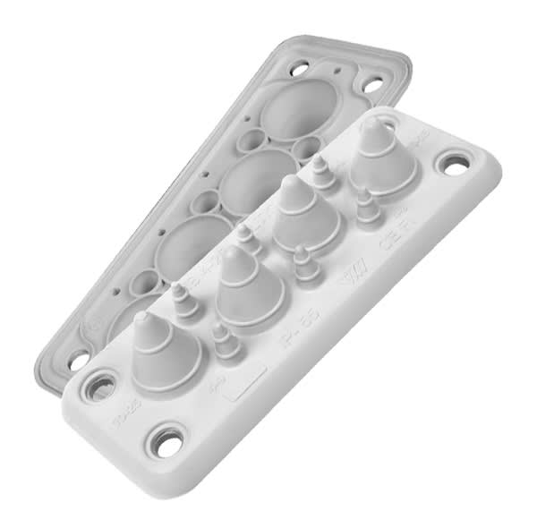 Morek - MB4/10 IP55 RAL 7035 plaque passe-câbles gris UL94V-0