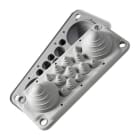 Morek - LMC14 IP54 RAL 7035 plaque passe-câbles gris (avec chevilles)