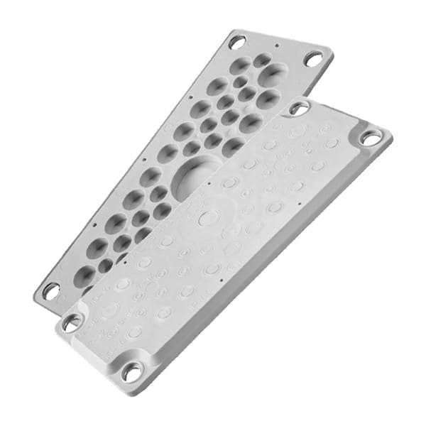 Morek - LMC35 IP44 RAL 7035 plaque passe-câbles gris (avec chevilles)