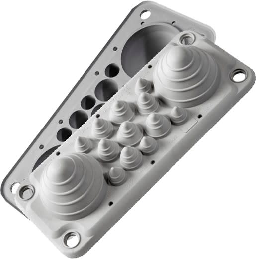 Morek - LMC14 IP54 RAL 7035 plaque passe-câbles gris UL94V-0