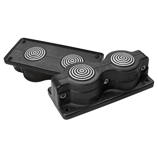 Morek - SCG2 IP55 RAL 9005 plaque passe-câbles ouvrable noir UL94V-0