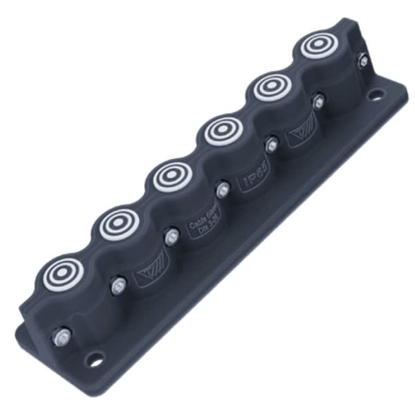 Morek - SCG 6x3-20 IP55 RAL 9005 noir cable entry plate UL94V-0