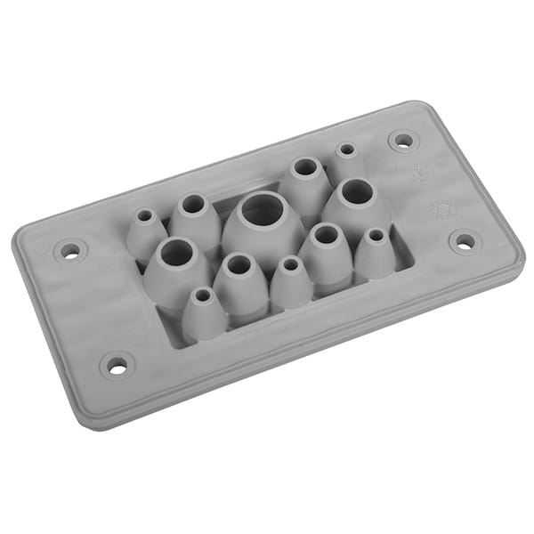 Morek - MH10 F12-1 IP66 RAL9005 plaque passe-câbles noir UL94 V-0