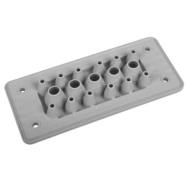 Morek - MH16 F17-1 IP66 RAL7035 plaque passe-câbles gris UL94 V-0