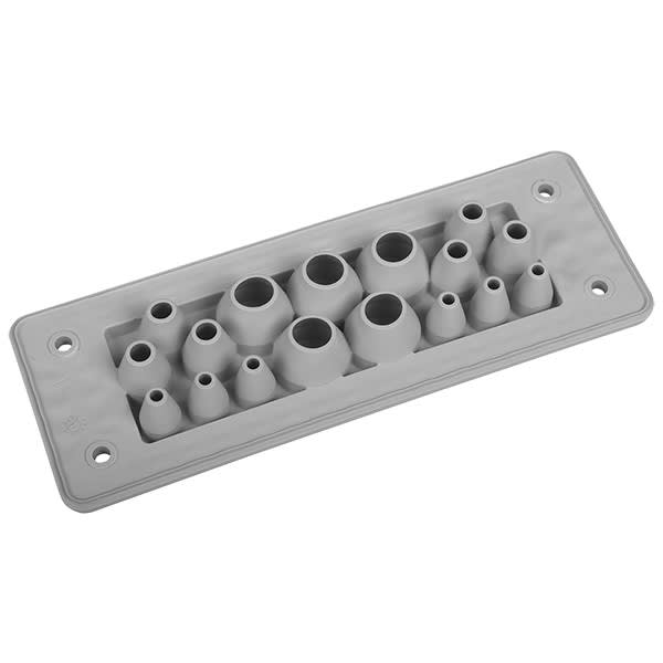 Morek - MH24 F17-2 IP66 RAL7035 plaque passe-câbles gris UL94 V-0