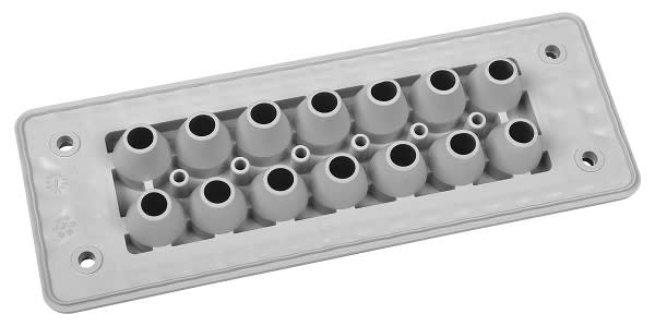 Morek - MH24 F20-1 IP66 RAL9005 plaque passe-câbles noir UL94 V-0