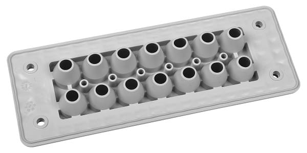 Morek - MH24 F20-1 IP66 RAL9005 plaque passe-câbles noir UL94 V-0