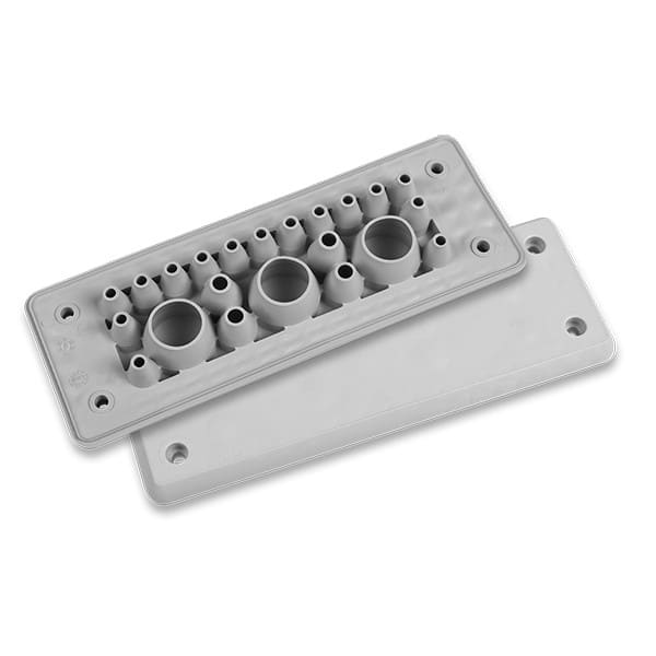 Morek - MH24 F22-1 IP66 RAL9005 plaque passe-câbles noir UL94 V-0