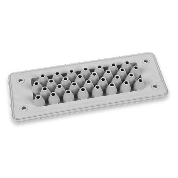 Morek - MH24 F30-1 IP66 RAL9005 plaque passe-câbles noir UL94 V-0