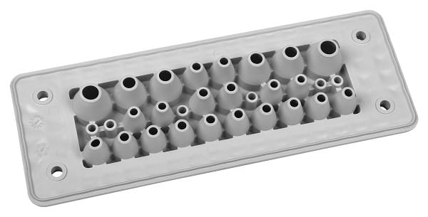Morek - MH24 F30-3 IP66 RAL9005 plaque passe-câbles noir UL94 V-0