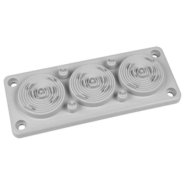 Morek - RMC3 IP65 RAL 9005 plaque passe-câbles noir V-0