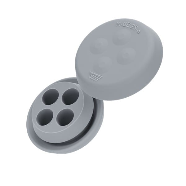 Morek - MGD 25-4 gris clair UL94 V-0, Passe-fil