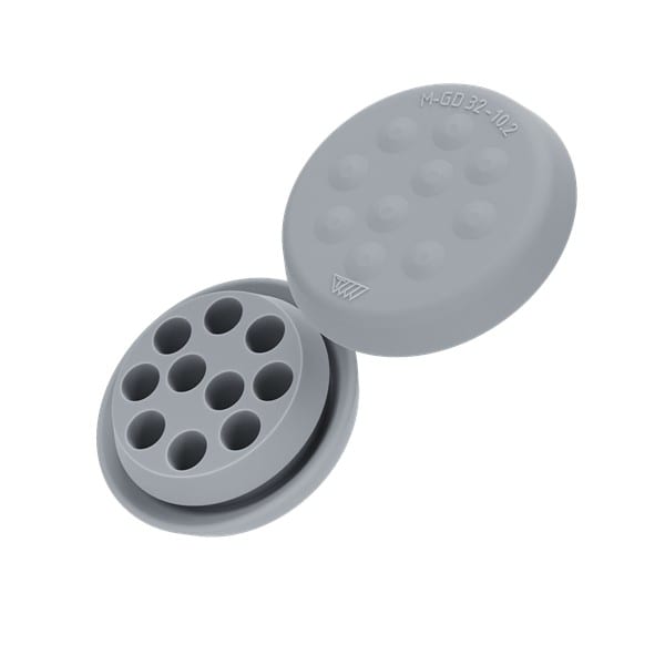 Morek - MGD 32-10.2 gris clair UL94 V-0, Passe-fil