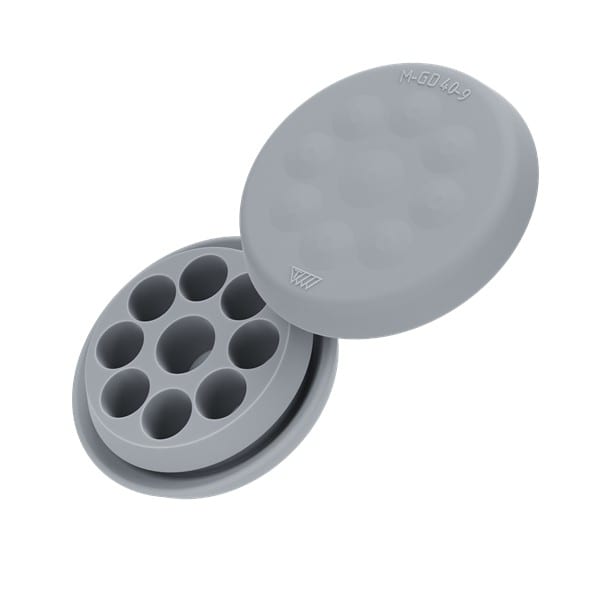 Morek - MGD 40-9 gris clair UL94 V-0, Passe-fil