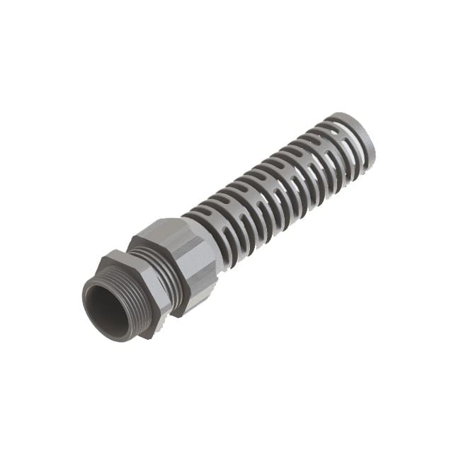 Morek - Presse-étoupe, spirale, M20, 6-12mm, PA6, gris clair RAL7035, IP68